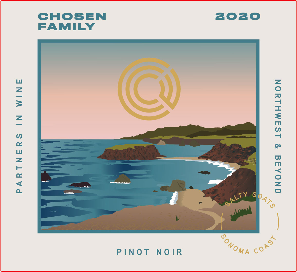 Front label for Chosen Family Pinot Noir